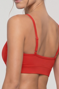 Women's Contrast Strip Adjustable Breathable Sports Bra