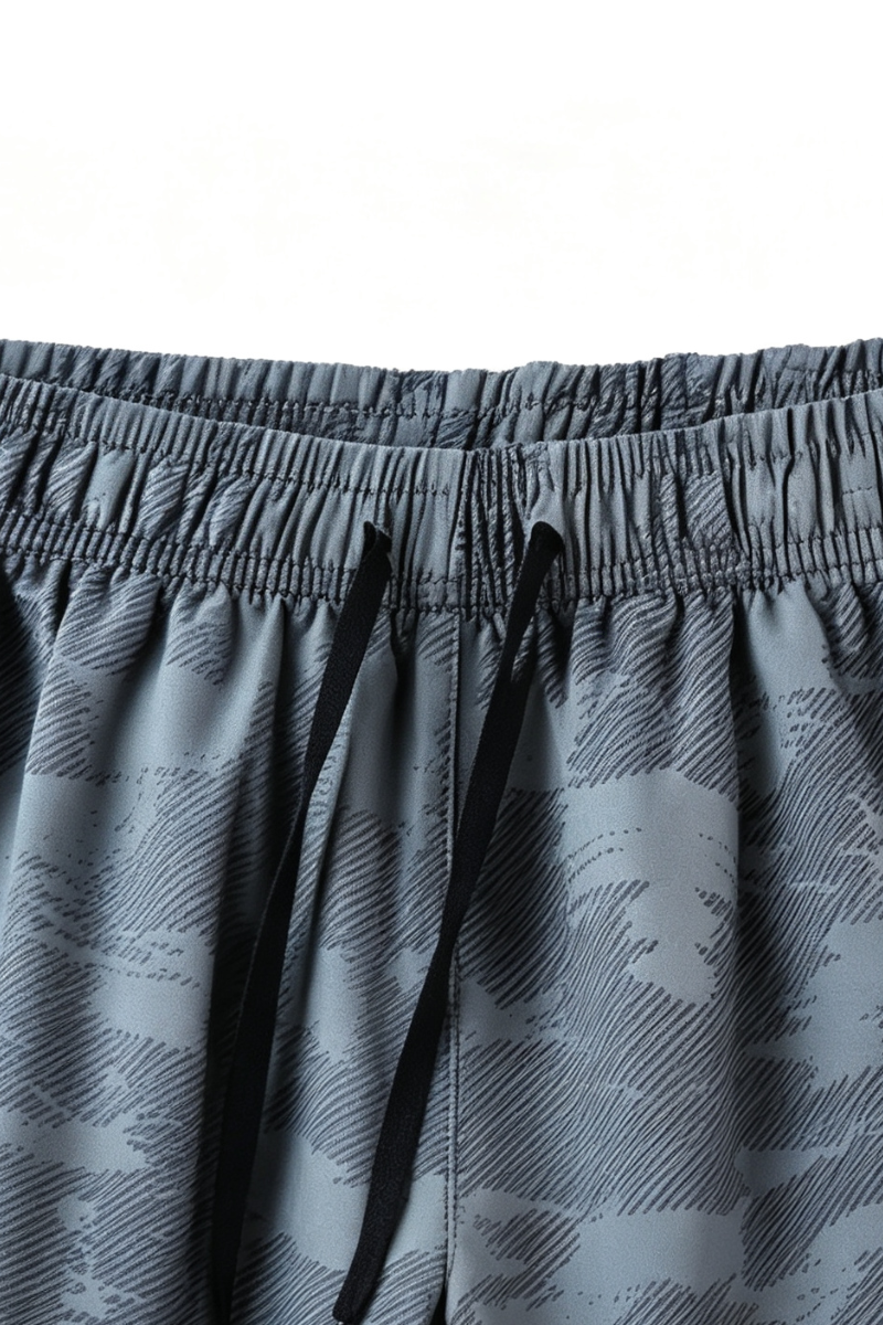 Men's Breathable Drawstring Running Shorts with Side Reflective Stripes