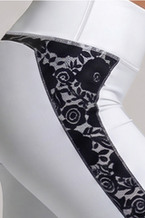 Women's Lace Panel Butt-Lifting Sculpting Yoga Leggings