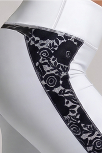 Women's Lace Panel Butt-Lifting Sculpting Yoga Leggings