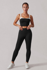 Women's U-Back Cropped Tank Top & High Rise Leggings Set