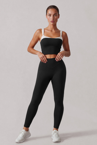 Women's U-Back Cropped Tank Top & High Rise Leggings Set