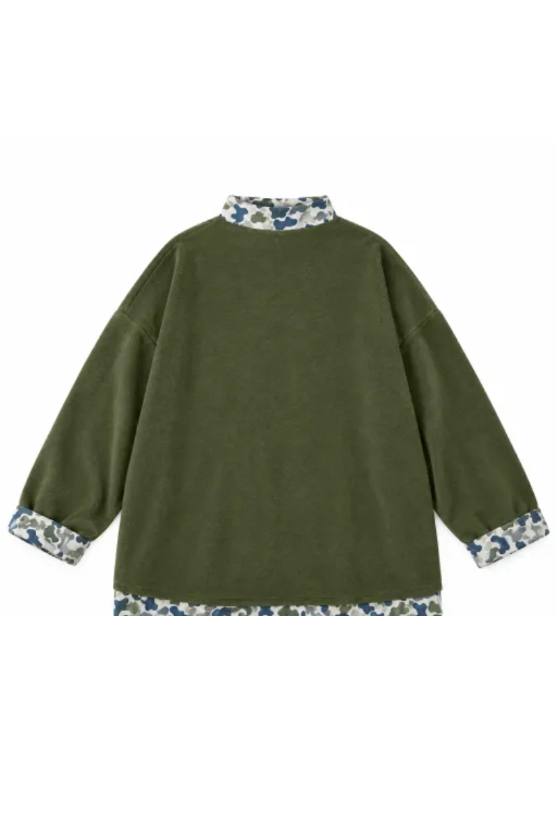 Women’s Fall Oversized Appliqué Western Mock Neck Sweatshirt