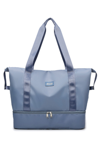 Large Capacity Bottom Zippered Compartment Handle Bag