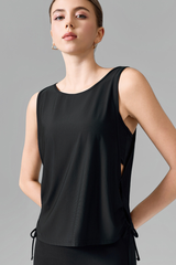 Women's Lightweight Cooling Side Drawstring Sports Tank Top