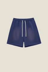Unisex Washed Gradient Shorts - Side Pocket Straight Drawstring