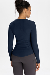 Naked-feeling, form-fitting long T-shirt