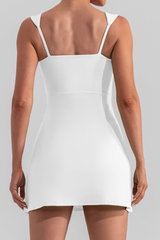 Women's Side Slit Padded A-Line Athletic Tennis Mini Dress