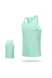 Men's Summer Lightweight Racerback Breathable Mesh Running Tank Top