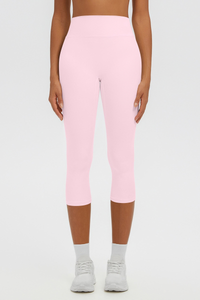 Women's Athletic Brushed High Waist Capri Yoga Leggings