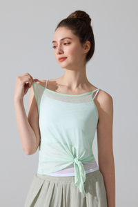 Women's Sweat-Wicking Breathable Side-split Yoga Tank Top