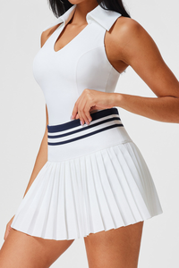 Women's Tank Top And Pleated Skirt Tennis Two-Piece Set