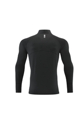 Men's Half Zip Mock Neck Finger Cuffs Long Sleeve Sports Top