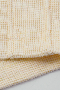 Unisex 330G Waffle Shorts - Straight Drawstring Knee-Length