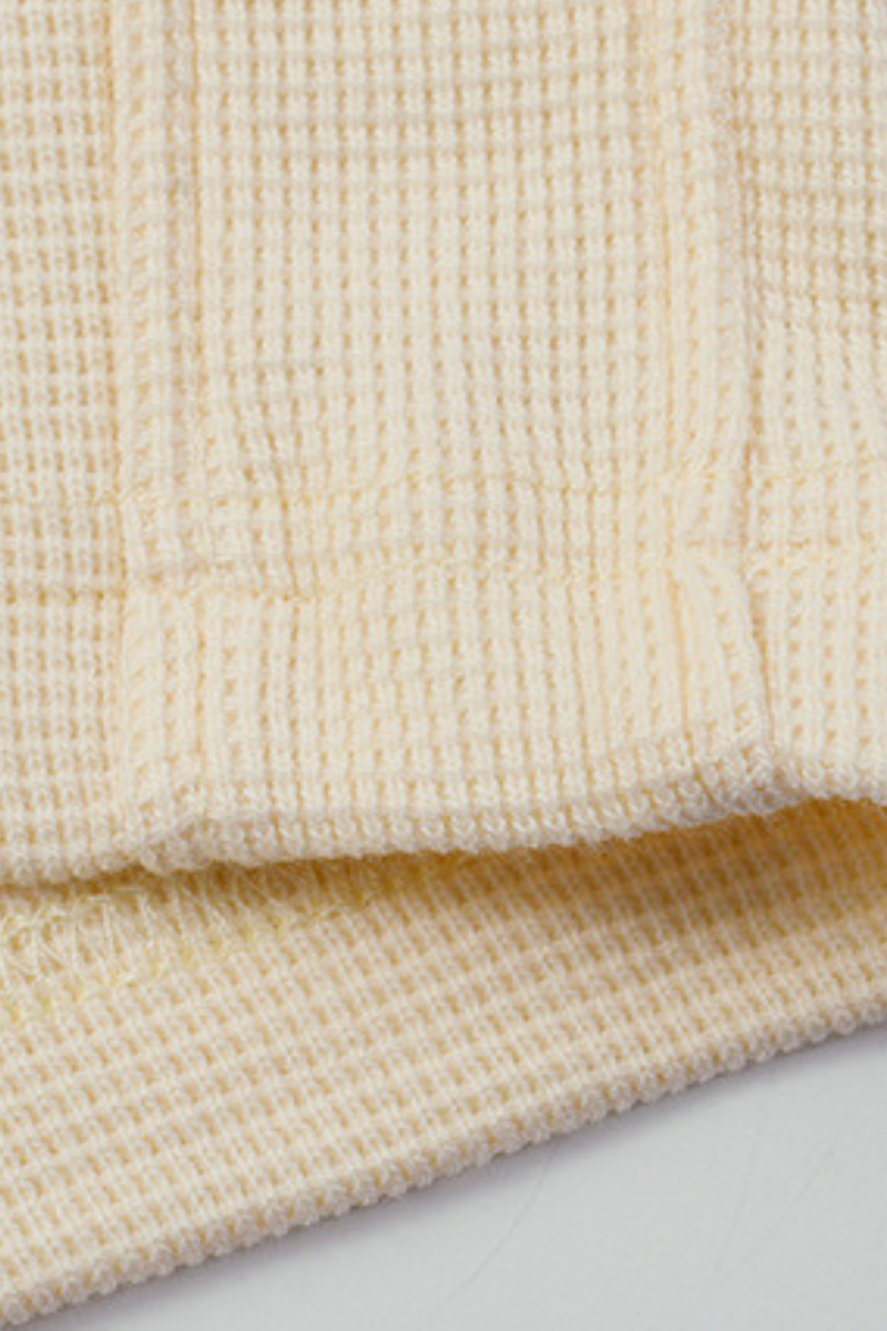 Unisex 330G Waffle Shorts - Straight Drawstring Knee-Length