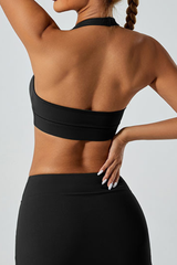 Women's square collarb  halter neck bra.