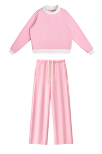 Women's Fall Fleece Mock Neck Sweatsh & Sweatpants Set