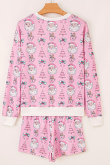 Women's Cute Thin Fabric Lounge Christmas Pajama Sets