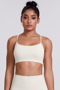Women's Crisscross Back Spaghetti Straps Quick Dry Sports Bra