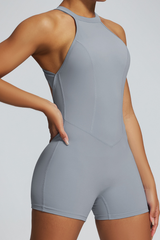 Women’s Pleated Backless One-Piece Sport Jumpsuit