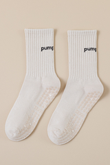 Women's Silicone Anti-Slip Yoga Crew Cotton Yoga Socks