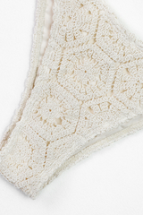 Women's Sexy Crochet Lace Hollow Out Bikini - 3 Piece Set