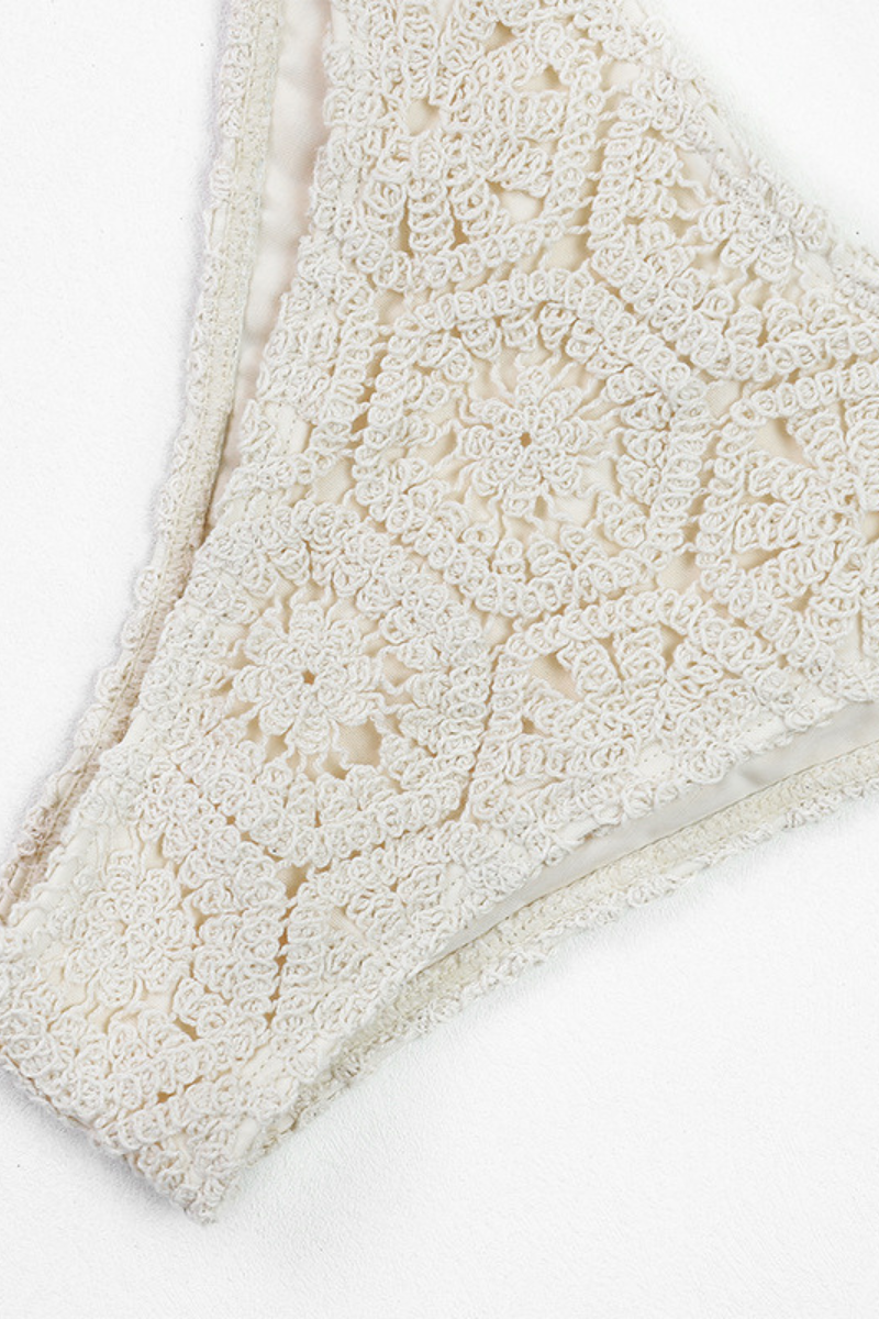 Women's Sexy Crochet Lace Hollow Out Bikini - 3 Piece Set