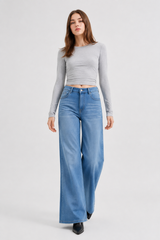Women's Fall High Waist Wide Leg Flare Jeans