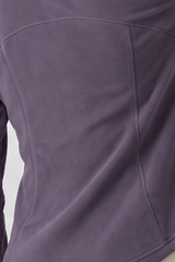 Women's Winter Fleece Stand Collar Finger Cuff Zip Up Jacket