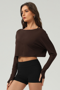 long sleeves  Cropped crop top