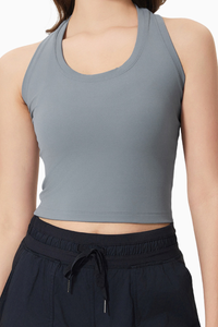 WomensU-Neck Racerback Cropped Workout Tank