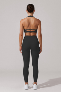 Women's Halter Cutout Back & Leggings 2Pcs Sports Yoga Set