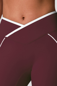 Women's Athletic V-Waist Pleated Buttocks Lifts Leggings