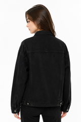 Women's Fall Oversized Drop Shoulder Denim Jacket