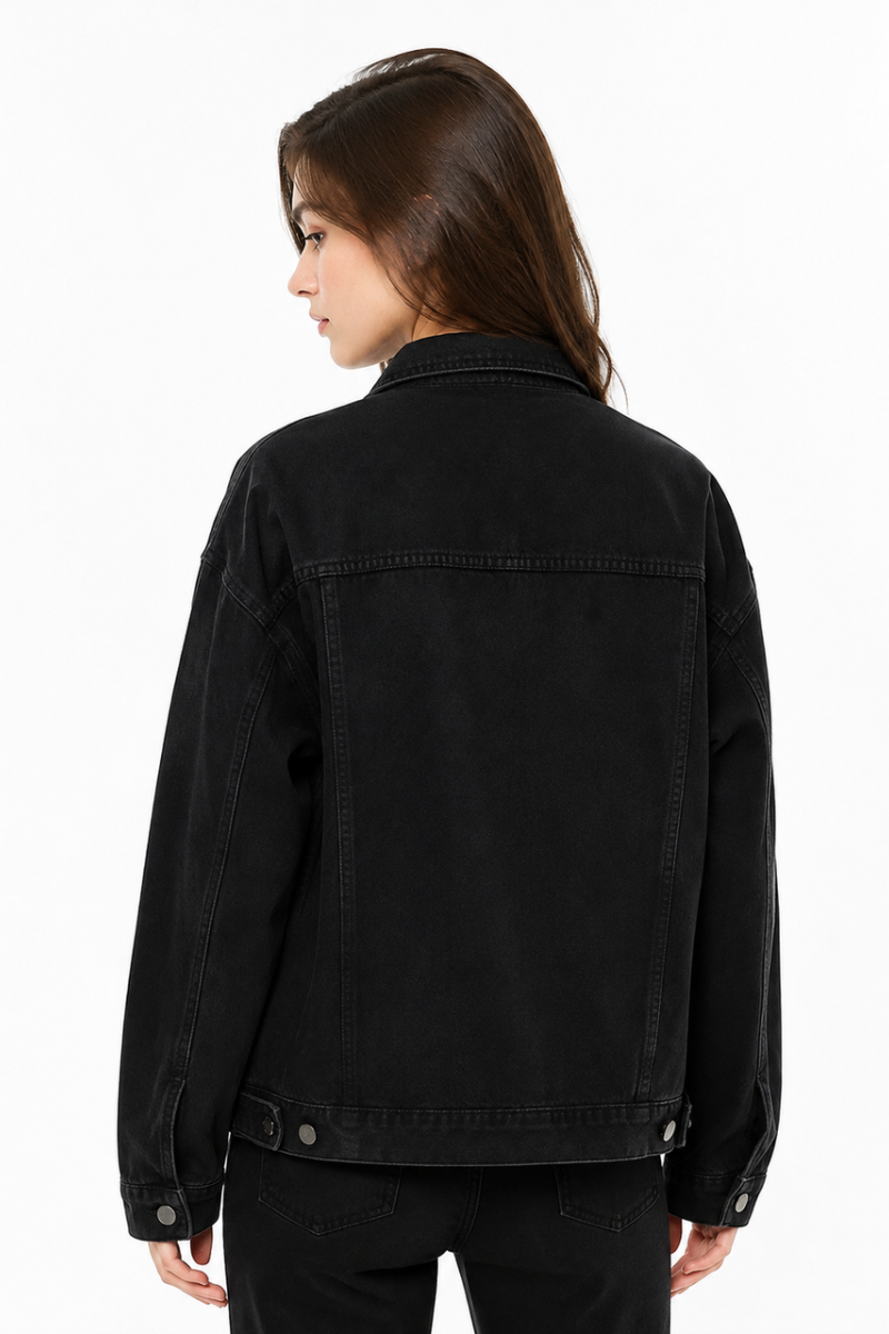 Women's Fall Oversized Drop Shoulder Denim Jacket