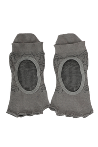 Women's Rose Jacquard Pilates Yoga Grip Five-Toe Socks