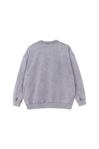 Unisex Fall Washed Vintage Drop Shoulder Relaxed Pullover