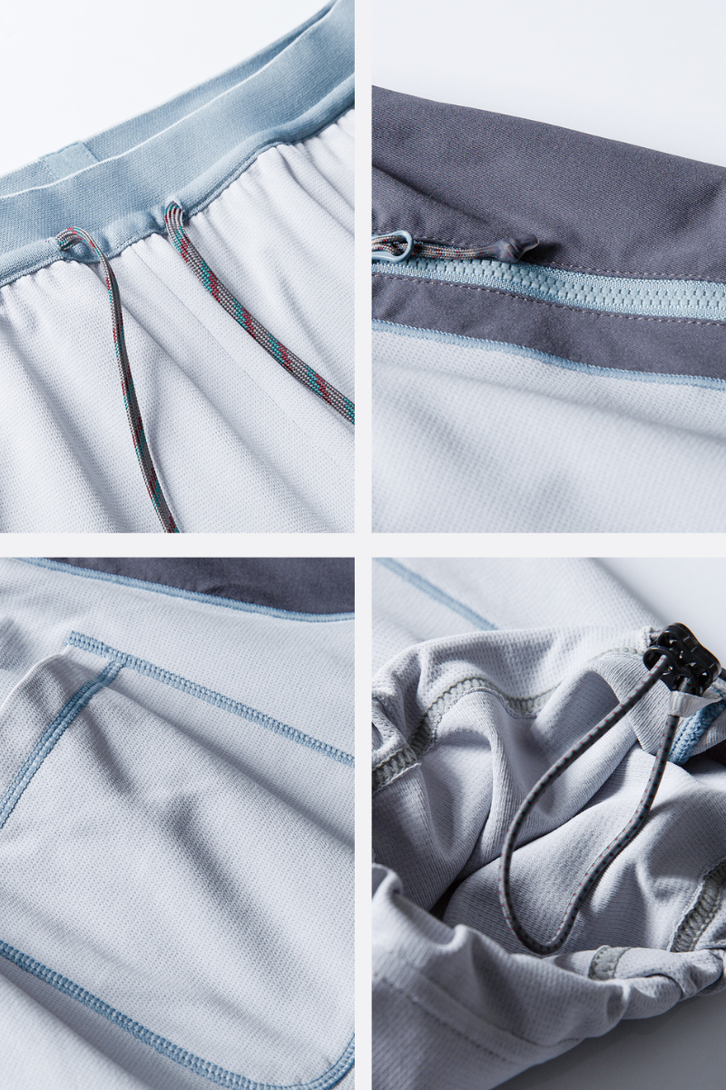 Unisex  Drawstring Hem Waterproof Quick-Dry Curved Pants