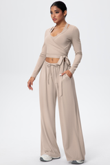 Women’s 3-Piece Set:Halterneck Top & Long Sleeves Top & Pants