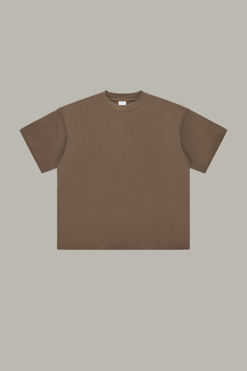 Men's Cotton Mock Turtleneck - Solid Oversized Casual Tee