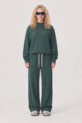 Unisex Fall Fleece Mock Neck Sweatshirt and Sweatpants Sets