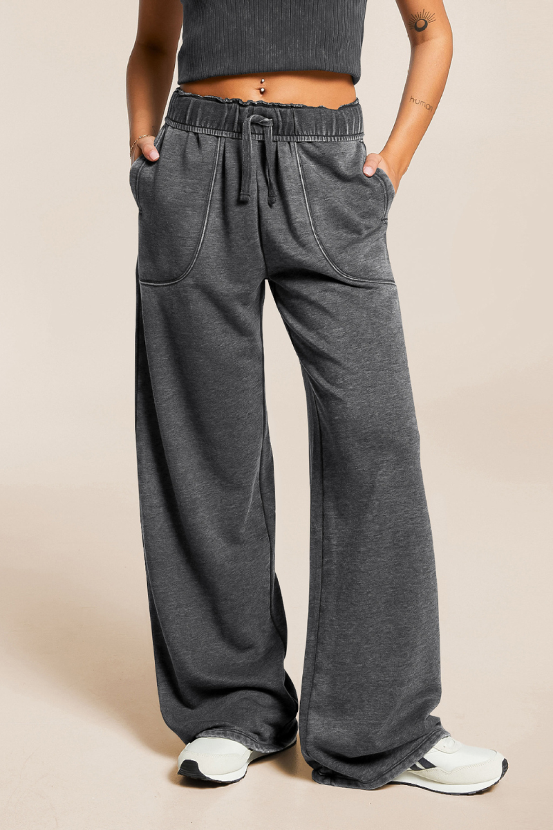 High-waisted, machine-washable long pants