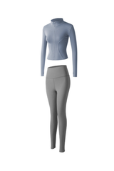 Women's Athletic Sets:Stand Collar Jacket And Leggings