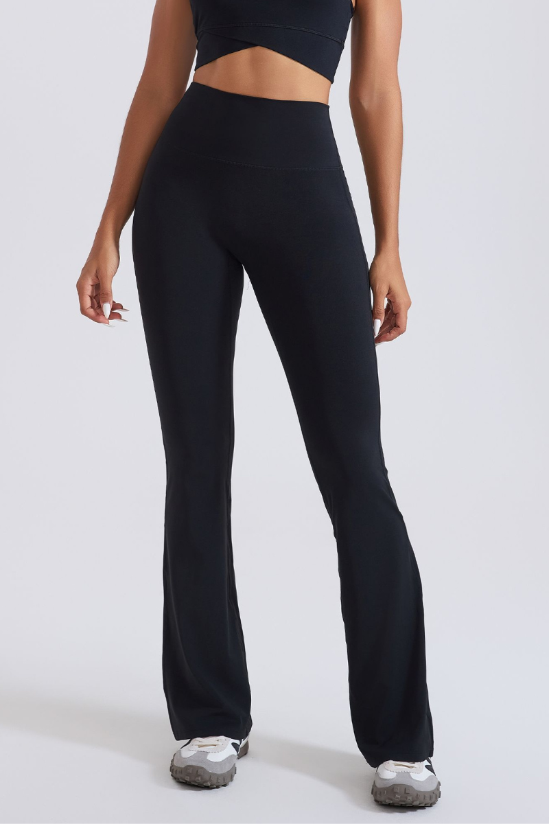 Women’s high-waisted  flare pants.