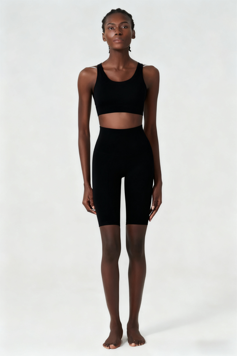 Women's plus size nude sportswear two-piece pants
