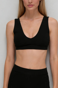 Women's Deep V-Neck Adjustable Strap Padded  Sports Bra