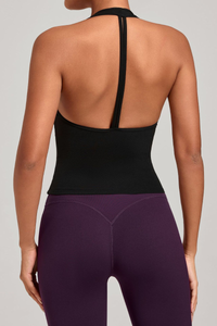 Women's V-neck Quick-Dry Fitting Sports Tank Top