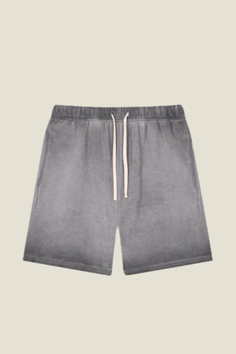 Unisex 320G Cotton Shorts - Washed Ombre Drawstring 5-Inch