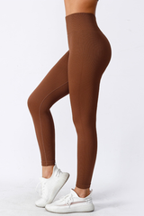 Women High-Waist Ribbed High-Waist Leggings