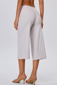 Women's No Front Seam Wide-Leg Cropped Yoga Pants